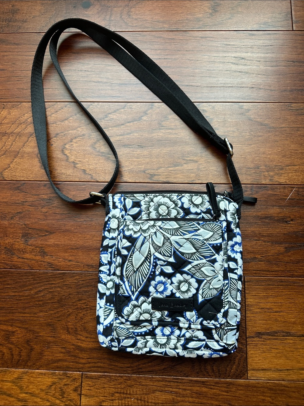 Vera Bradley Navy Blue Floral Quilted Crossbody Bag